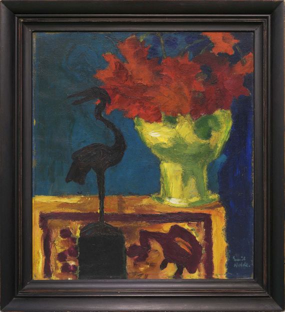 Emil Nolde - Vogel und Georginen - Frame image