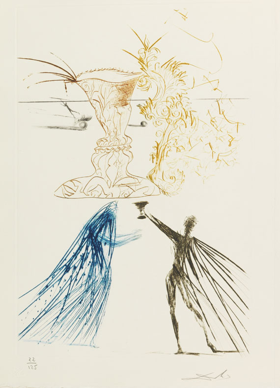 Salvador Dalí - Tristan and Iseult - daraus 15 sign. Lithographien
