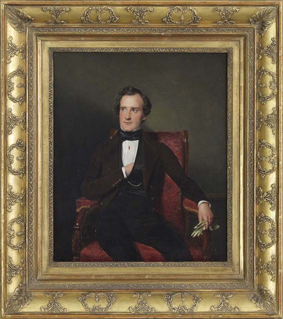 Ferdinand Georg Waldmüller - Carl Wilhelm Lucas (1803-1857), Hofschauspieler am k.u.k. Burgtheater - Frame image