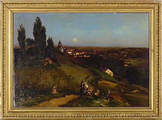 Louis Kolitz - Abendlandschaft (Landsberg a. d. Warthe) - Frame image