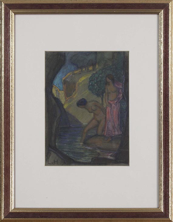 Ludwig von Hofmann - Grotte mit badenden Frauen - Frame image