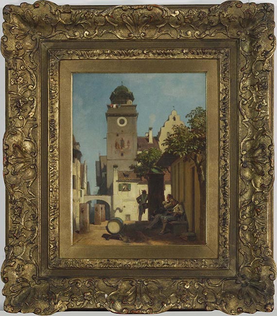 Carl Spitzweg - Die Stadtwache - Frame image