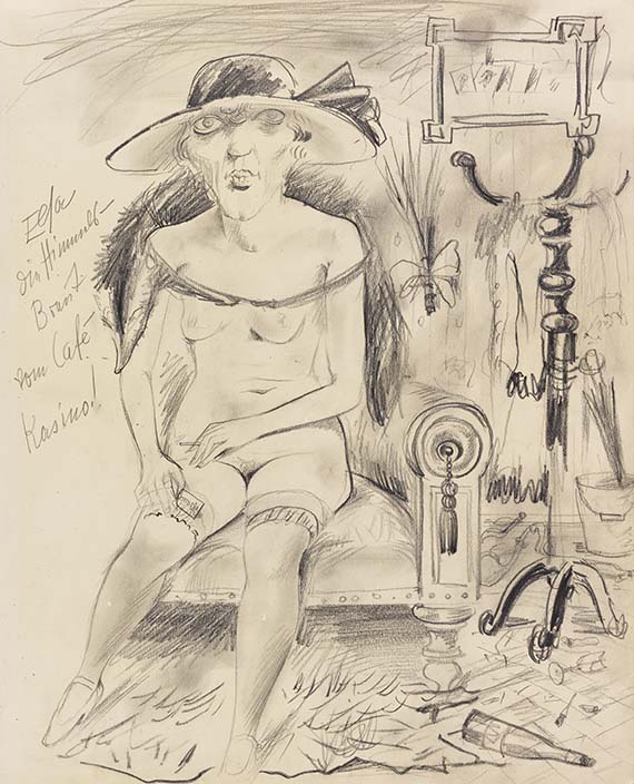 Otto Dix - Elsa die Himmels-Braut vom Café Kasino (Studie zum Gemälde "Elsa, die Gräfin")