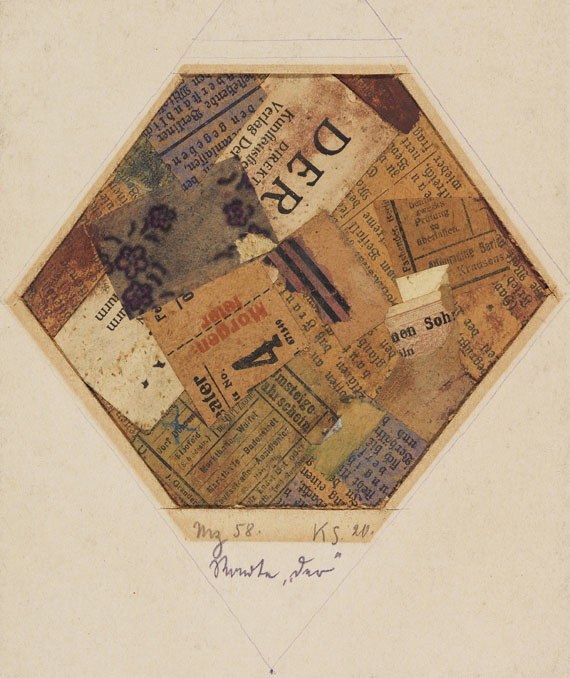 Kurt Schwitters - Mz 58,  Worte 'der'