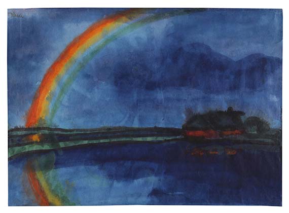 Emil Nolde - Marschlandschaft mit Regenbogen