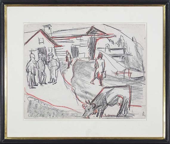 Ernst Ludwig Kirchner - Bauern auf der Alp - Frame image