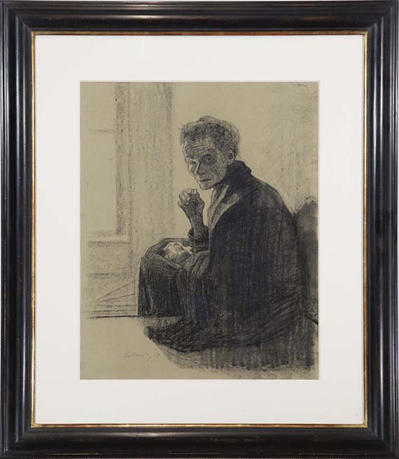 Käthe Kollwitz - Frühstück auf der Treppe - Frame image