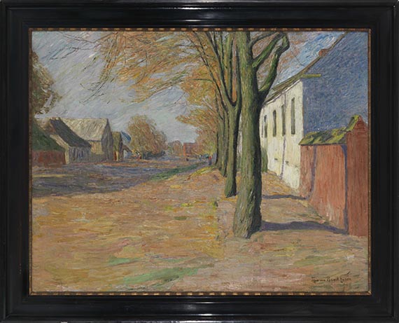 Theo von Brockhusen - Landstraße mit Bäumen - Frame image