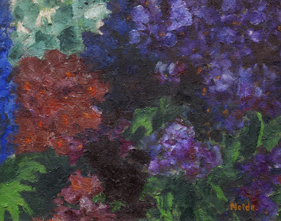 Emil Nolde - Rittersporn und Silberpappeln - 