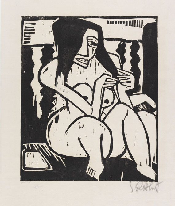 Karl Schmidt-Rottluff - Frau mit aufgelöstem Haar