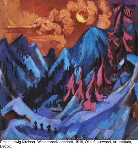 Ernst Ludwig Kirchner - Wintermondnacht – Längmatte bei Monduntergang - 