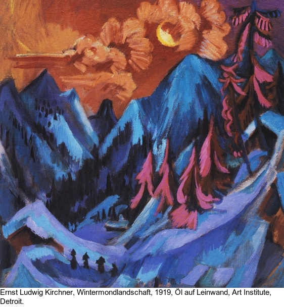 Ernst Ludwig Kirchner - Wintermondnacht – Längmatte bei Monduntergang