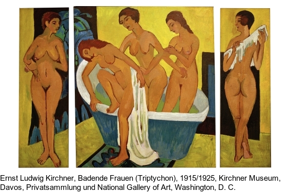 Ernst Ludwig Kirchner - Auf dem Bett sitzendes Mädchen - 