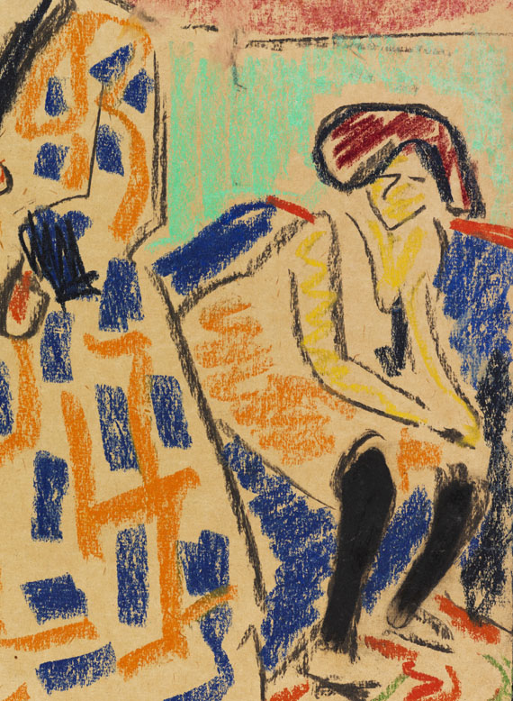 Ernst Ludwig Kirchner - Selbstbildnis mit Modell - 
