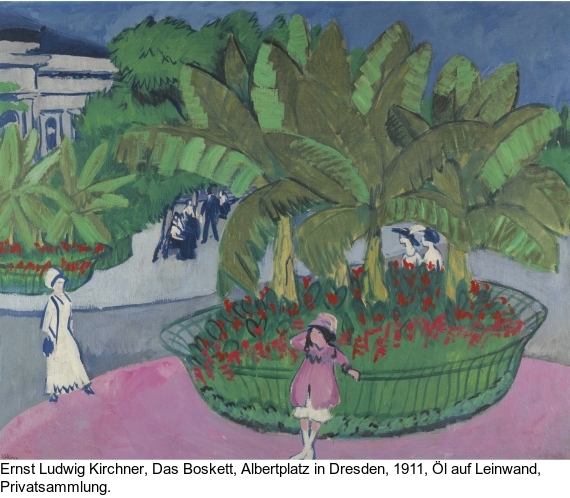 Ernst Ludwig Kirchner - Das Boskett in Dresden - 