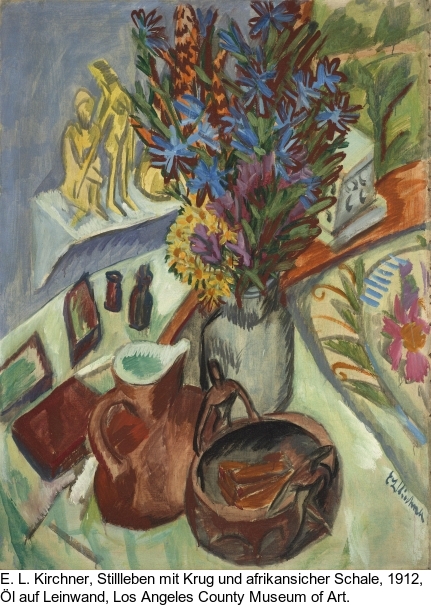 Ernst Ludwig Kirchner - Verblühte Tulpen / Porträt Simon Guttmann, sitzend - 