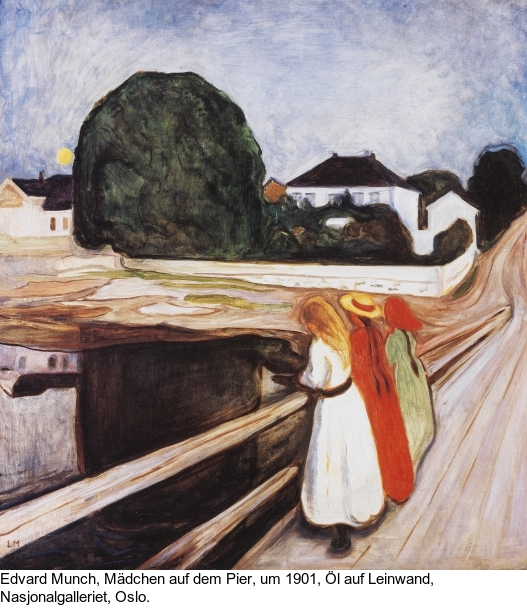 Edvard Munch - Mädchen auf der Brücke - 