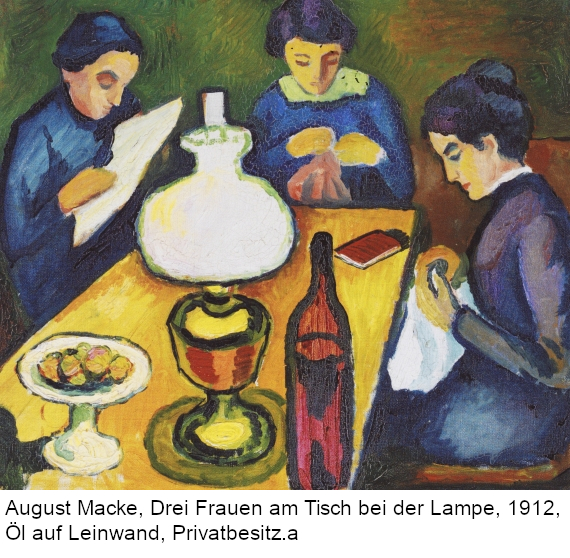 August Macke - Mädchen mit blauen Vögeln (Kind mit blauen Vögeln) - 