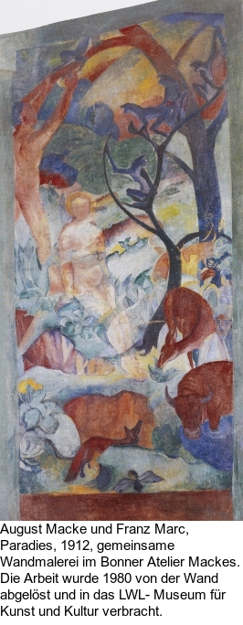 August Macke - Mädchen mit blauen Vögeln (Kind mit blauen Vögeln)