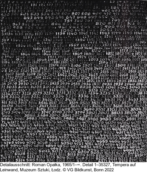Roman Opalka - 1965/1–infinity. Detail 2702874–2724888