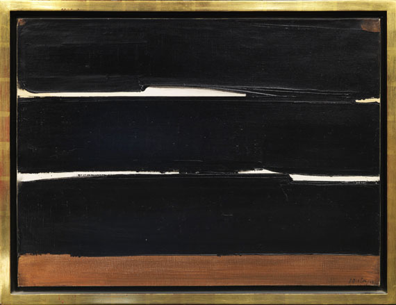 Pierre Soulages - Peinture 54 x 73 cm, 26 septembre 1981 - Frame image