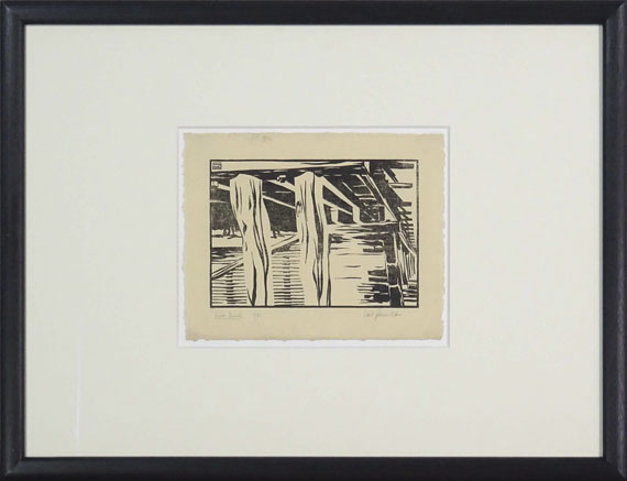 Karl Schmidt-Rottluff - Unter der Brücke - Frame image