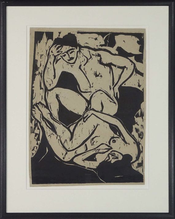 Ernst Ludwig Kirchner - Nacktes Paar auf einem Kanapee - Frame image