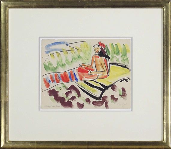 Erich Heckel - Fränzi mit Decke - Frame image