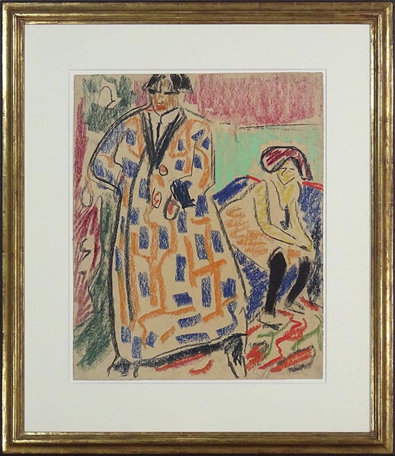 Ernst Ludwig Kirchner - Selbstbildnis mit Modell - Frame image