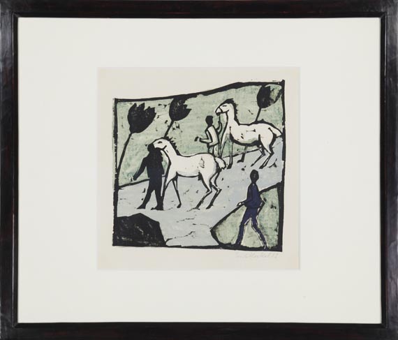 Erich Heckel - Weiße Pferde - Frame image