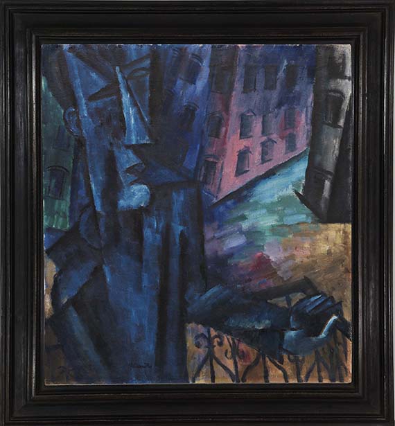 Conrad Felixmüller - Balkon am Abend - Frame image