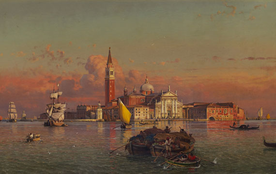 Friedrich Nerly - Insel und Kirche San Giorgio Maggiore, Venedig