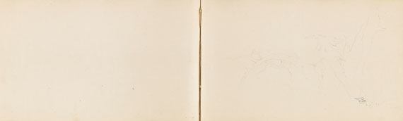 Carl Spitzweg - Skizzenbuch mit 7 Bleistiftzeichnungen - 