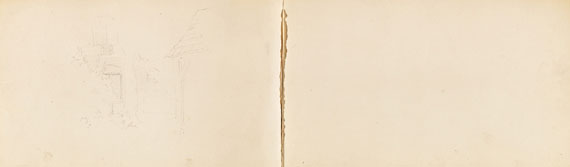 Carl Spitzweg - Skizzenbuch mit 7 Bleistiftzeichnungen - 
