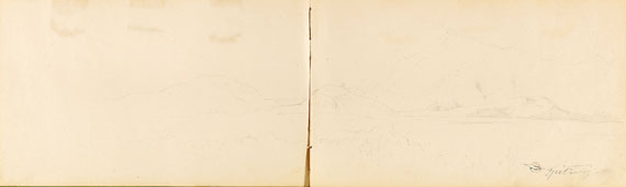 Carl Spitzweg - Skizzenbuch mit 7 Bleistiftzeichnungen - 