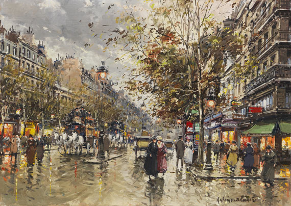 Antoine Blanchard - Les Grands Boulevards, Paris en 1900
