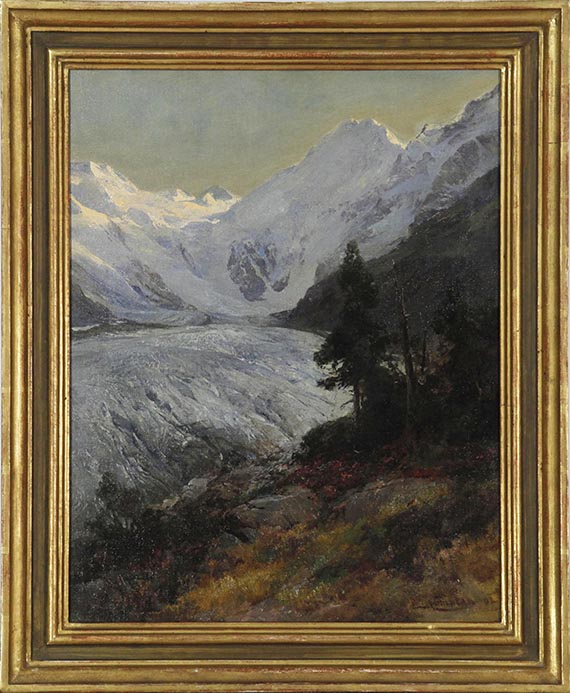 Edward Theodore Compton - Am Morteratschgletscher - Frame image