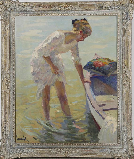 Edward Cucuel - Am Ufer - Frame image