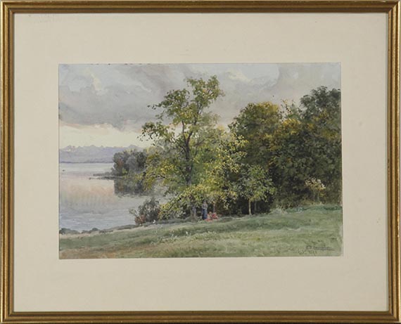 Edward Theodore Compton - Landschaft am Starnberger See - Frame image