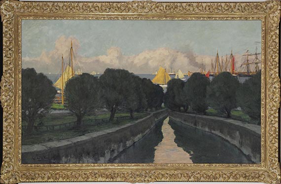 Walter Leistikow - Hafen - Frame image