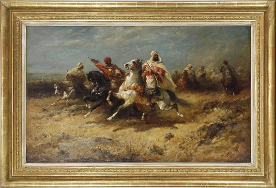 Adolf Schreyer - Arabische Reiter - Frame image