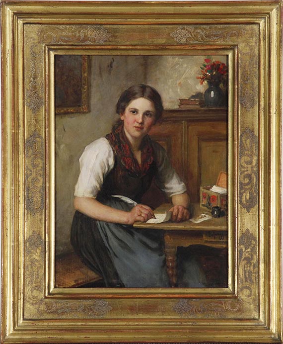 Franz von Defregger - Dirndl - Frame image