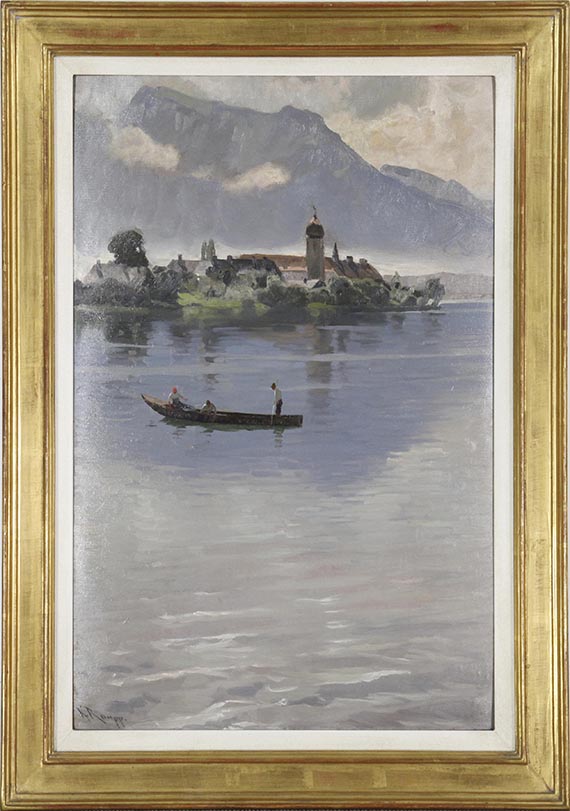 Karl Raupp - Kahnfahrt auf dem Chiemsee vor der Fraueninsel - Frame image