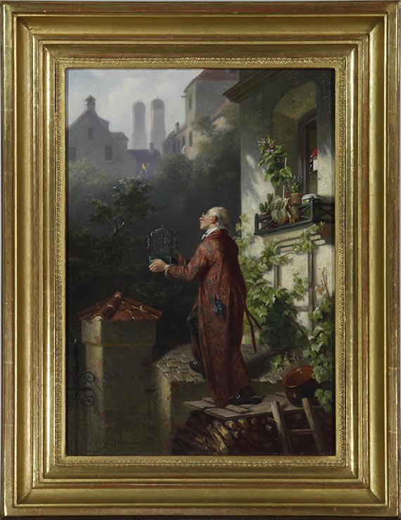 Karl Georg Naumann - Der entflogene Kanarienvogel - Frame image