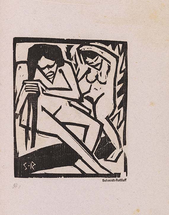  Ausstellungskatalog - Katalog zur Ausstellung der Künstlergruppe "Brücke" in der Galerie Commeter, Hamburg, Hermannstrasse - 