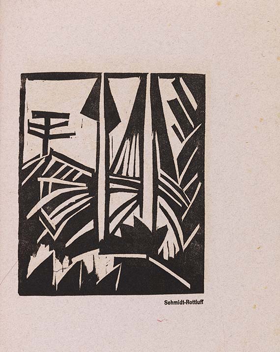  Ausstellungskatalog - Katalog zur Ausstellung der Künstlergruppe "Brücke" in der Galerie Commeter, Hamburg, Hermannstrasse - 
