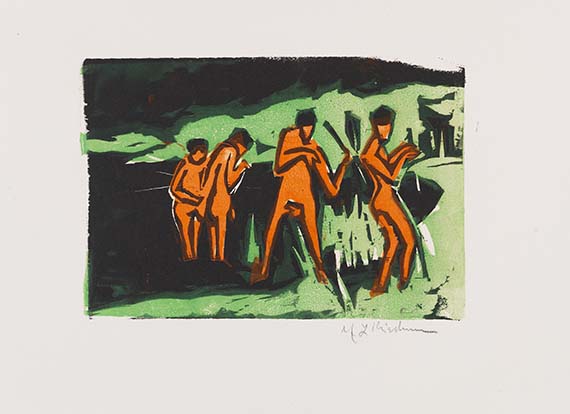  Mappenwerk / Portfolio - 5. Jahresmappe der Künstlergruppe "Brücke", gewidmet Ernst Ludwig Kirchner - 