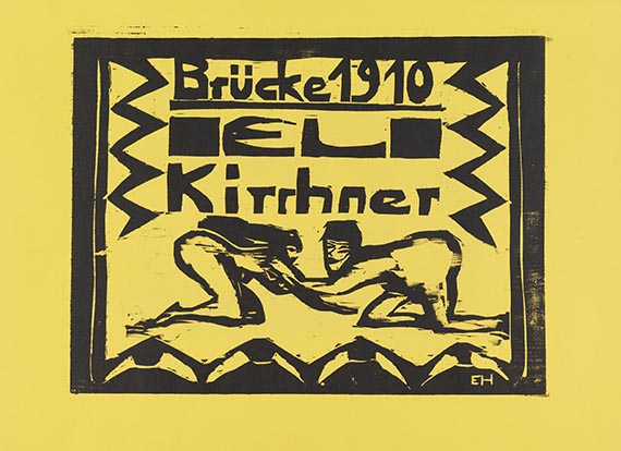  Mappenwerk / Portfolio - 5. Jahresmappe der Künstlergruppe "Brücke", gewidmet Ernst Ludwig Kirchner - 