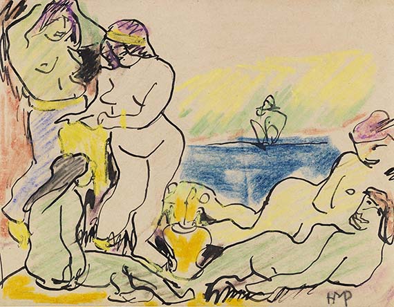 Hermann Max Pechstein - Das gelbe Tuch