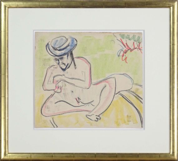 Ernst Ludwig Kirchner - Heckel mit blauem Hut - Frame image